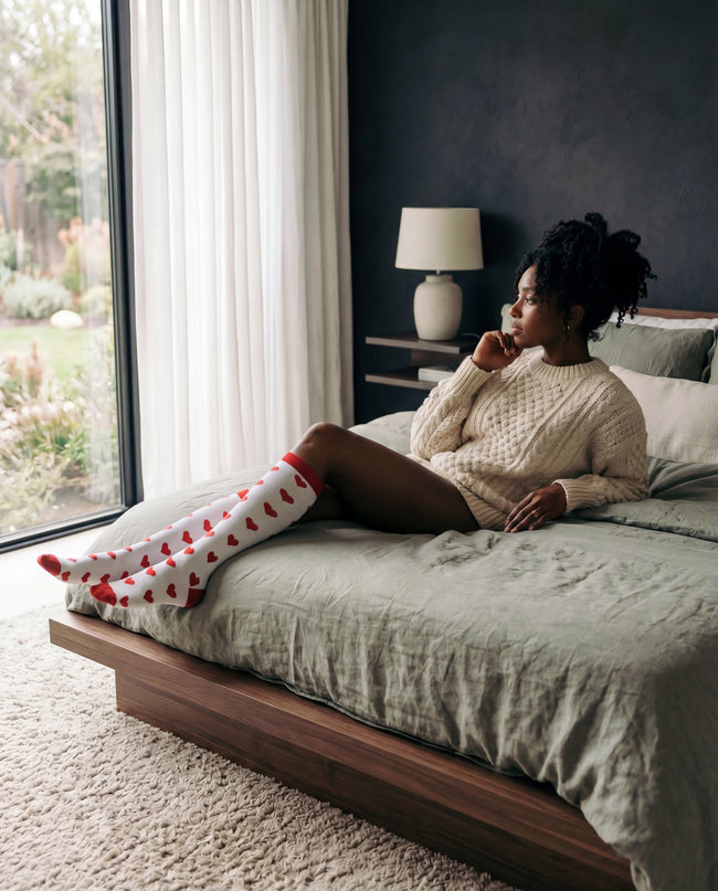 Bold Heart Compression Socks