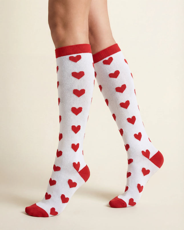 Bold Heart Compression Socks
