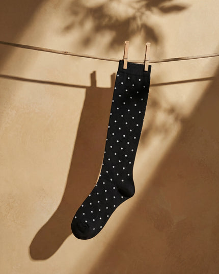 Black Polka Dot Compression Socks