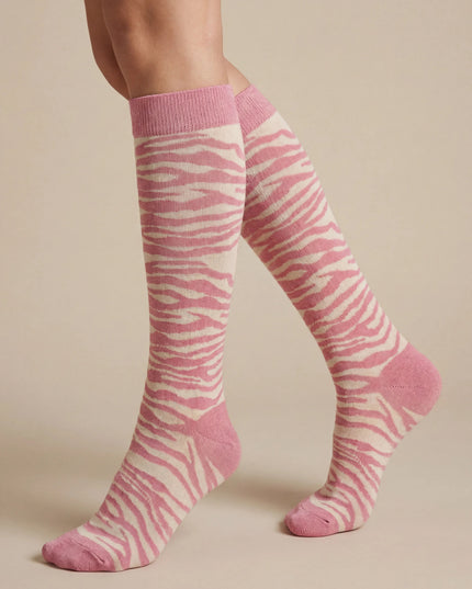 Pink Zebra Compression Socks