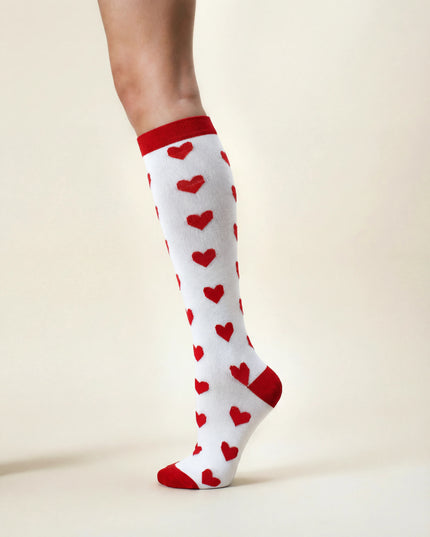 Bold Heart Compression Socks