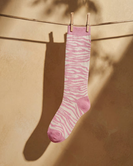 Pink Zebra Compression Socks