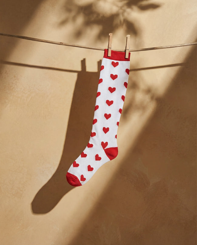 Bold Heart Compression Socks