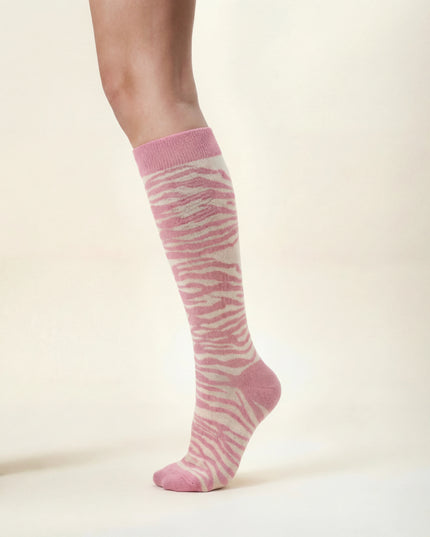 Pink Zebra Compression Socks