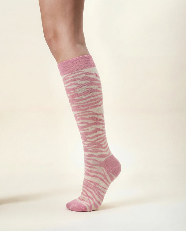 Pink Zebra Compression Socks